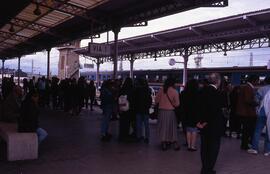 Viajeros en la estación de El Escorial
