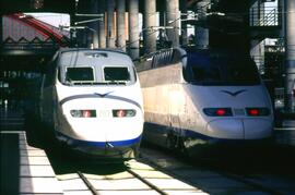 Trenes AVE serie 100 en Puerta de Atocha