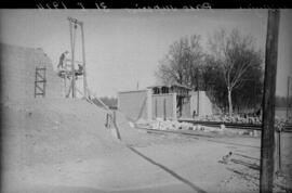 Obras en paso superior en Aranjuez de la línea Madrid-Alicante