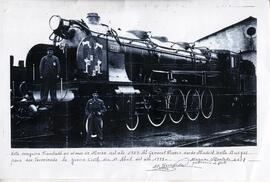 Locomotora de vapor tipo Montaña 4608 de la serie 4601 a 4656 de la Compañía de los Ferrocarriles...