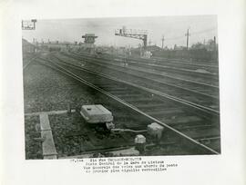 Puesto centraI de enclavamientos de la estación de Lisieux (Normandía), fabricado por la Compagni...