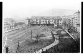 Estación de Pamplona del Ferrocarril eléctrico de Pamplona a Aoiz y Sangüesa, conocido como Ferro...