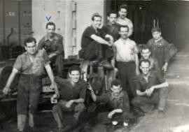 Personal ferroviario en el taller de Tarragona