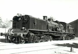 Locomotora de vapor 282-0421 de RENFE "Garrafeta" (serie RENFE 282F-0421 a 0430), fabri...