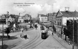 El puente nuevo, en Bremerhaven-Geestemünde.