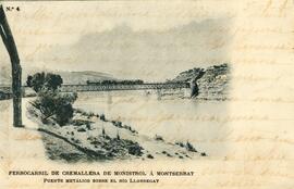 Puente metálico sobre el río Llobregat