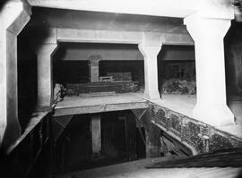 Obras en la estación de Plaza de Cataluña, Barcelona