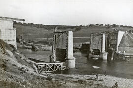 Reconstrucción del puente del Águeda en la línea de Salamanca y Fuentes de Oñoro km 87,304