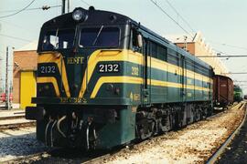 Locomotora diésel - eléctrica 321 - 032 - 3 de la serie 321 - 001 a 080 de RENFE, ex 2132 de la s...