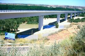 Construcción del viaducto sobre el río Cinca