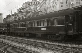 Coche cama 3428 A de la Compañía Wagons Lits, formando parte de una composición de viajeros de Su...