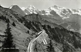 Vista aérea del ferrocarril de cremallera de Schynige-Platte-Bahn