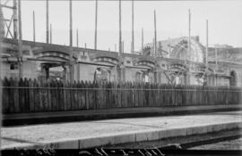 Construcción de la estación de Toledo. Línea Castillejo-Toledo