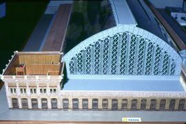 Maqueta de la antigua estación de Madrid - Atocha expuesta en los juzgados de primera instancia e...