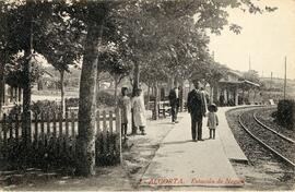 Estación de Neguri del Ferrocarril de Bilbao a Las Arenas y Plencia de la Compañía de los Ferroca...