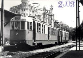 Coche automotor nº 2 y coche remolque del Ferrocarril de San Sebastián a la Frontera Francesa (He...