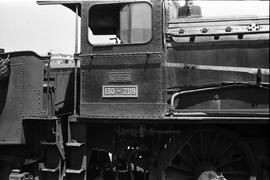 Vista parcial de cabina de la locomotora de vapor 130 - 2119 de RENFE, (ex MCP y Oeste 509) (seri...