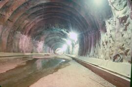 Interior de túnel en construcción de la línea Madrid a Sevilla