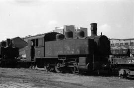 Material rodante del Ferrocarril de Langreo en la estación de Gijón