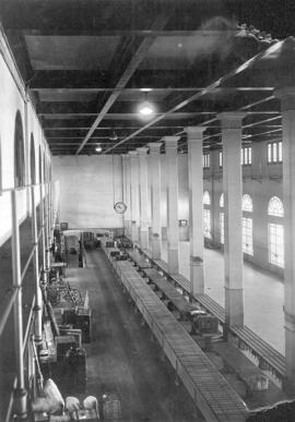 Vista general de una nave de clasificación de equipajes