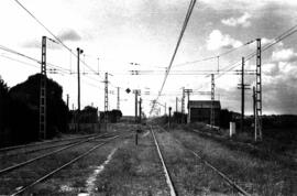 Vías de salida de la estación de Monjós de la línea de Barcelona-Término a Tarragona
