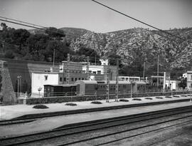 Subestación eléctrica de la estación de Garraf (Barcelona), situada en el municipio barcelonés de...