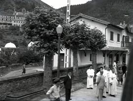 Estación de Las Caldas de Besaya de la línea de Venta de Baños a Santander, situada dentro del té...