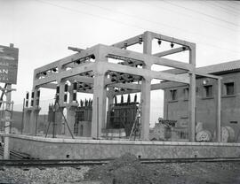 Subestación de Peñalajo en construcción. Línea de Manzanares a Cordoba