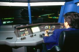 Interior de una locomotora eléctrica de la serie 252 de RENFE