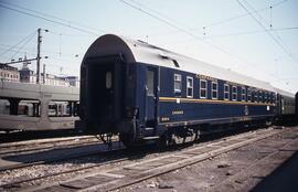 Coche cama WL 6004 de la serie WL 6001 a 6012 de CIWL, construida en 1972 en España por Carde y E...