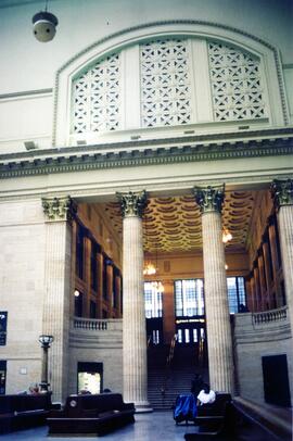 Vista parcial del vestíbulo de la Union station. Chicago, Illinois.