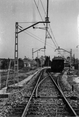 Entrada estación de Blanes de la línea de Barcelona-Término a Massanet-Massanas (vía Mataró)