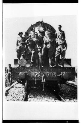 Foto tomada de revista alemana con imagen de la Guerra Civil española