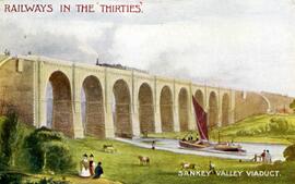 Ferrocarriles en los años 30. Viaducto de Sankey Valley