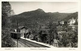 Estación de Figaró de la línea de Barcelona a San Juan de las Abadesas de la Compañía del Norte