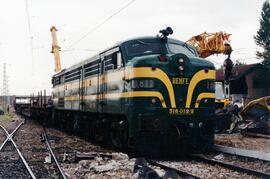 Locomotora diésel - eléctrica 318 - 012 - 2 de la serie 318 - 001 a 024 de RENFE, ex 1812, fabric...