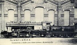 Locomotora y ténder para trenes correos y mercancías