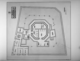 Reproducción fotográfica del plano en planta del Banco Pastor