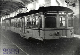 Automotor Brill nº 308 de la serie 301-312 del Ferrocarril de Sarriá a Barcelona S.A., fabricado ...