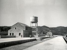 Vista general de la estación de Paderne - Cantoña en construcción