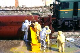 Control de fuga tóxica en el simulacro de accidente ferroviario
