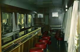 Coche restaurante RRR 8007 de la serie RRR 8001 a 8008 de RENFE, fabricada por Wegmann entre 1965...