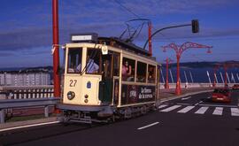 Tranvía nº 27, construido en 1912 y restaurado para el nuevo tranvía de La Coruña, nueva línea tu...