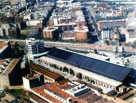 Vistas exteriores del Museo del Ferrocarril de Madrid. Operación anchoa