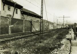 Estación de San Andrés Arenal. Línea de Zaragoza a Barcelona por Lérida.