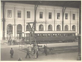 Postes de final de línea en la estación de Madrid-Príncipe Pío