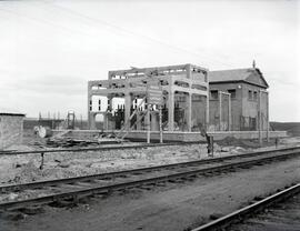 Subestación de Peñalajo en construcción. Línea de Manzanares a Cordoba