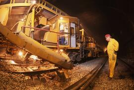 Renovación de vía en el túnel de Sabadell