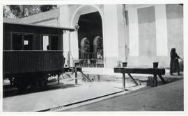 Vista parcial de la antigua estación del término de Aranjuez