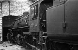 Locomotora de vapor 131 + 030 nº 202 con sistema Mallet del Ferrocarril del Tajuña de ancho métrico